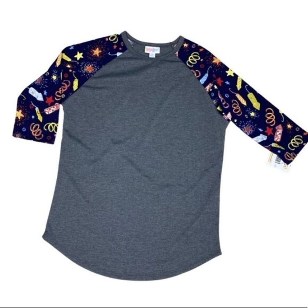 Girls LuLaRoe Sloan Gray Fireworks 12